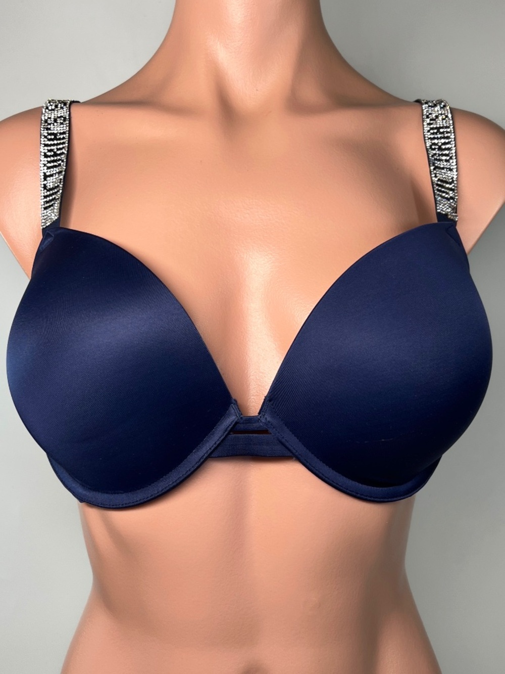 Victoria's Secret Very Sexy Push Up Shine Rhinestone Straps Bra 34DD - Picture 2 of 15
